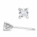 2 x 0,20 ct lab grown Diamant Solitärohrstecker in 14 Karat Weißgold mit lab grown Diamant 
