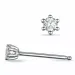 2 x 0,10 ct lab grown Diamant Solitärohrstecker in 14 Karat Weißgold mit lab grown Diamant 