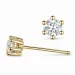 2 x 0,40 ct lab grown Diamant Solitärohrstecker in 14 Karat Gold mit lab grown Diamant 
