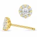 Ohrstecker in 14 Karat Gold mit lab grown Diamant 