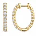 Kreole in 14 Karat Gold mit lab grown Diamant (CVD) 