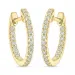 15 mm Kreole in 14 Karat Gold mit lab grown Diamant 