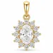 lab grown Diamant Anhänger in 14 karat Gold 0,46 ct 0,26 ct