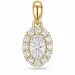 lab grown Diamant Anhänger in 14 karat Gold 0,46 ct 0,22 ct