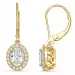 Ohrringe in 14 Karat Gold mit lab grown Diamant (CVD) und lab grown Diamant (CVD) 