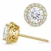 Ohrstecker in 14 Karat Gold mit lab grown Diamant (CVD) und lab grown Diamant (CVD) 