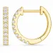 14 mm Kreole in 14 Karat Gold mit lab grown Diamant 