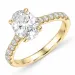 ovaler lab grown Diamant Ring in 14 Karat Gold 2,0 ct 0,29 ct