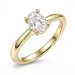 ovaler lab grown Diamant Solitärring in 14 Karat Gold 1,0 ct