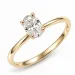 ovaler lab grown Diamant Solitärring in 14 Karat Gold 1,0 ct