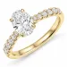 ovaler lab grown Diamant Ring in 14 Karat Gold 1,0 ct 0,34 ct