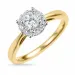 lab grown Diamant Ring in 14 Karat Gold- und Weißgold 0,30 ct 0,22 ct