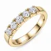 lab grown Diamant Memoirering in 14 Karat Gold 5 x 0,20 ct