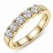 lab grown Diamant Memoirering in 14 Karat Gold 5 x 0,15 ct