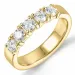 lab grown Diamant Ring in 14 Karat Gold 5 x 0,10 ct