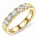 lab grown Diamant Memoirering in 14 Karat Gold 5 x 0,10 ct
