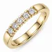 5 x 0,05 ct lab grown Diamant Memoirering in 14 Karat Gold 0,25 ct