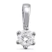 0,30 ct lab grown Diamant Solitäranhänger in 14 karat Weißgold 0,30 ct