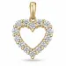 Herz lab grown Diamant Anhänger in 14 karat Gold 0,85 ct