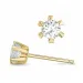 2 x 0,10 ct lab grown Diamant Solitärohrstecker in 14 Karat Gold mit lab grown Diamant 