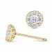 Ohrstecker in 14 Karat Gold mit lab grown Diamant 