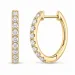 15 mm Kreole in 14 Karat Gold mit lab grown Diamant 