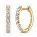 14 mm Kreole in 14 Karat Gold mit lab grown Diamant 