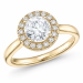 lab grown Diamant Ring in 14 Karat Gold 1,0 ct 0,21 ct