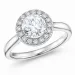 lab grown Diamant Ring in 14 Karat Weißgold 1,0 ct 0,21 ct