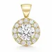lab grown Diamant Anhänger in 14 karat Gold 0,50 ct 0,23 ct