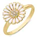 Marguerite Zirkon Ring aus vergoldetem Sterlingsilber - Marie