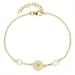 Marguerite Perle Armband aus vergoldetem Sterlingsilber