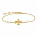 Dagmarkreuz lab grown Diamant Armband aus vergoldetem Sterlingsilber