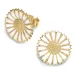 15 mm Marguerite Ohrstecker in vergoldetem Sterlingsilber - Marie