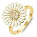 14 mm Marguerite Ring aus vergoldetem Sterlingsilber