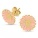 12 mm Marguerite pink Ohrringe in vergoldetem Silber - Marie