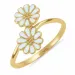 Marguerite blauem Ring aus vergoldetem Sterlingsilber