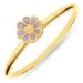 5 mm Marguerite violettem Ring aus vergoldetem Sterlingsilber - Maggie