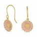 11,5 mm Marguerite pink Ohrringe in vergoldetem Sterlingsilber - Marie