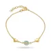 Herz Marguerite blauem Armband aus vergoldetem Sterlingsilber - Maggie