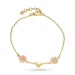 Herz Marguerite rosa Armband aus vergoldetem Sterlingsilber - Maggie