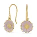 11 mm Marguerite violettem Ohrringe in vergoldetem Sterlingsilber - Marie