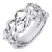 Blatt Ring aus Silber