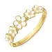 Marguerite weißem Ring aus vergoldetem Sterlingsilber - Majse