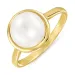 Perle Ring aus vergoldetem Sterlingsilber