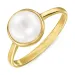 Perle Ring aus vergoldetem Sterlingsilber