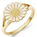 10 mm Marguerite Ring aus vergoldetem Sterlingsilber - Marie