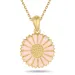Marguerite pink Halskette aus vergoldetem Sterlingsilber - Marie