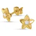 Blumen Ohrringe in 9 Karat Gold mit Zirkon