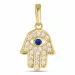 Hamsas Hand Zirkon Anhänger aus 8 Karat Gold - Gold Collection